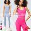 Wholesale 2 Piece Suit High Support Sports Bra Side Pocket Leggings Custom Logo Workout Clothing Women Yoga Set Gym Fitness Sets