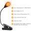 Lampada de leitura para livros com 3 cores, redonda, com clip regulável e sem raios azuis, 12 LEDs