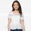 Fashionable women t shirt white color new t shirt design OEM manufacturing TS088
