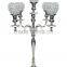 wedding centerpieces candelabra with crystal beaded votive and hangings.
