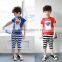 2015 Baby boy summer outfits cotton soft top and pants boy kids casual clothing sets