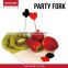 D598 Popular poker shaped design wholesale birthday party supplies party supply fruit fork set with plastic fruit pick