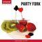 D598 Popular poker shaped design wholesale birthday party supplies party supply fruit fork set with plastic fruit pick