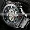 2015 Fashion Sports Men Stainless Steel Caseback Watch New Fashion Mens Luxury Automatic Mechanical Skeleton Wrist Watches WM419