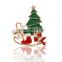 Gold Plating Enamel Christmas Tree Brooch