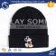 Promotional Black Warmth Winter Fun Beanie Knit Hats for Men
