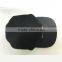 Guangzhou high quality 5 panel PU snake leather brim black customized mental cap