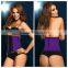 Latex waist trainer belt with 9pcs skeletons