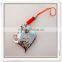 2016 custom heart keychain with keyring