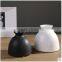 Modern simple small desk black and white plain ceramic vase for meeting room decoration