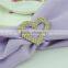 wholesale bulk table decoration & accessories type heart shape crystal wedding napkin ring
