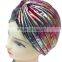 Metalic coloful Turban Head Wrap Band headband Hat Cap Chemo Bandanan silver