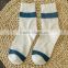 custom 100% cotton women stripe white socks