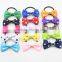 Korean Fashion Printed Dots Baby Girls Kids Hair Elastic Band Cute Little Girls Dots Bow Holder Hair Accessories