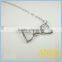 Fashion 925 Sterling Silver Dual D Pendant Necklace For Women's & Men's