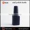 custom empty matte frosted black uv gel nail polish glass bottle