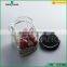 200ml 350ml storage glass container glass jar with black cap