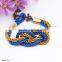 Handmade Braided Nylon Rope Bronzy Anchor Charm Bracelet For Wholesale