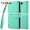 for HTC One A9 Soft Suede PU Leather Case, Light Green Wallet Case for HTC One A9