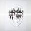 Custom Halloween Cartoon Batman Glitter Temporary Face Tattoos Acrylic Rhinesone Mask Face Sticker With Fake Eyes for Kids