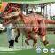 peopel wear dinosaur costume walking animatronic