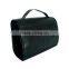 Portable PU leather toiletry wash bag with handle