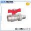 ART.1032 Full port NPT male threaded butterfly handle forged brass stem ball body 1/2 3/4 1 inch brass ball valve cw617n DN25