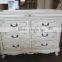 Antique French White Paint Mahogany Chest Of Drawers