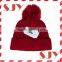 Women's Faux Fur Pom Pom Fleece Lined Knitted Slouchy Beanie Hat