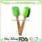 Classic 2 pcs per set wooden handle silicone scraper with a hole for hanging