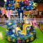 Colorful theme park FRP meterial mini carousel kiddie rides