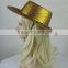 Golden plastic hats cowboy hat for Carnival Party Decoration with gold powder