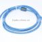 1.5M USB2.0 cable Male to Mini 5PIN Transparent blue model