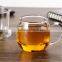 FDA Certification standard 410ml/550ml borosilicate glass tea pot with tea strainer.