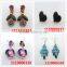 Exquisite multi colorful flower petals pearl earring