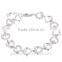 925 Sterling Silver Jewelry Bracelets Crystal Love Heart Charm Chain Bracelet New Fashion For Women