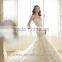 Romantic Sexy Mermaid Wedding Dresses 2016 Graceful Lace Tiered Ruffles Beaded Sweetheart Court Train Bridal Gowns ML021