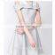 New Summer sexy women patchwork gray strapless dress prom cocktail party dress