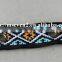 Good Looking Multicolor Embroidery Diamond Pattern Metal Eyelet Ribbon for Sale