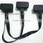 Flat OBD2 Splitter Y cable,OBD2 Male Connector to 2 Female,0.3m