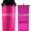 1000ml/34oz Plastic Protein Shaker Bottle With Netting And Compartment