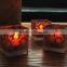 Cube candle holder,plated glass candle holder,sqaure votive candle jar.