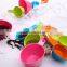 100% BPA free High quality colorful plastic 4pcs measuring spoon set for bakery