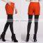 Fashion factory supply woolen winter fold up hem ladies orange short pants