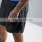 High Quality New Design Custom 100% Polyester Black Men's Fashion Gym Sport Running Shorts