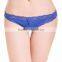 Lace transparent thong bikini embroidery cotton mature women g string underwear