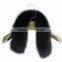 Myfur Real Dyed Black Custom Fox Fur Collar Detachable with Women Coats