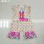 hot sale stripe truck embroidery children casual wholesale romper