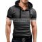 Wholesale blank Casual Short Sleeve fit running t shirt with hoodies /custom men t-shirts 100% cotton with high quality