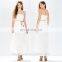 2015 Newest Crochet Strapless Long Maxi Dress Crochet Collar For Woman Dress